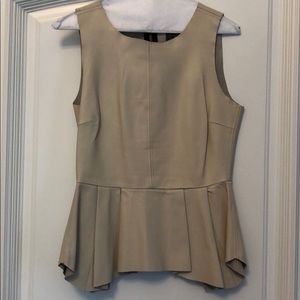 PJK cream leather top SZ small